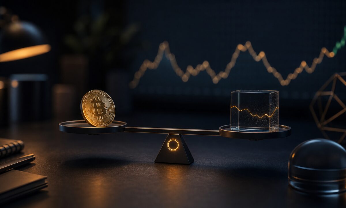 Illustration of a calm long-term Bitcoin DCA habit.
